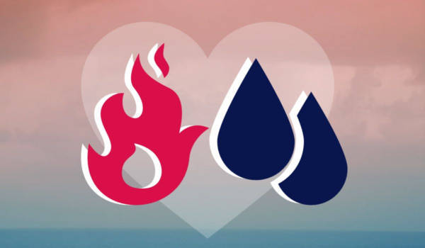 Liebeskompatibilität zwischen Wasser- und Feuerzeichen